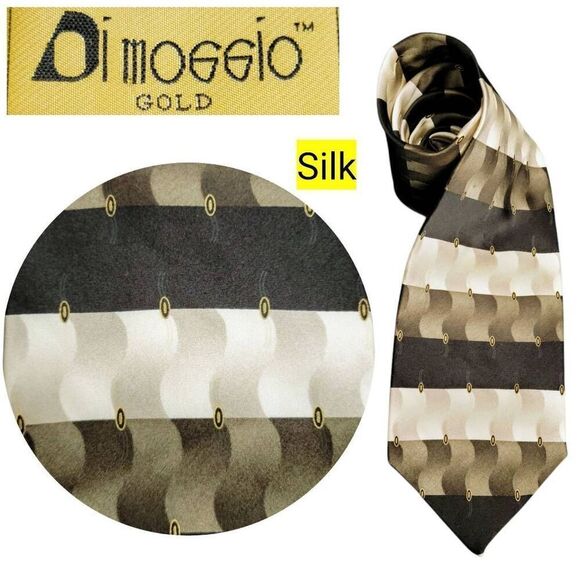 Tie Silk Luxury Neutral Business Professional or Dress Necktie - Picture 1 of 10